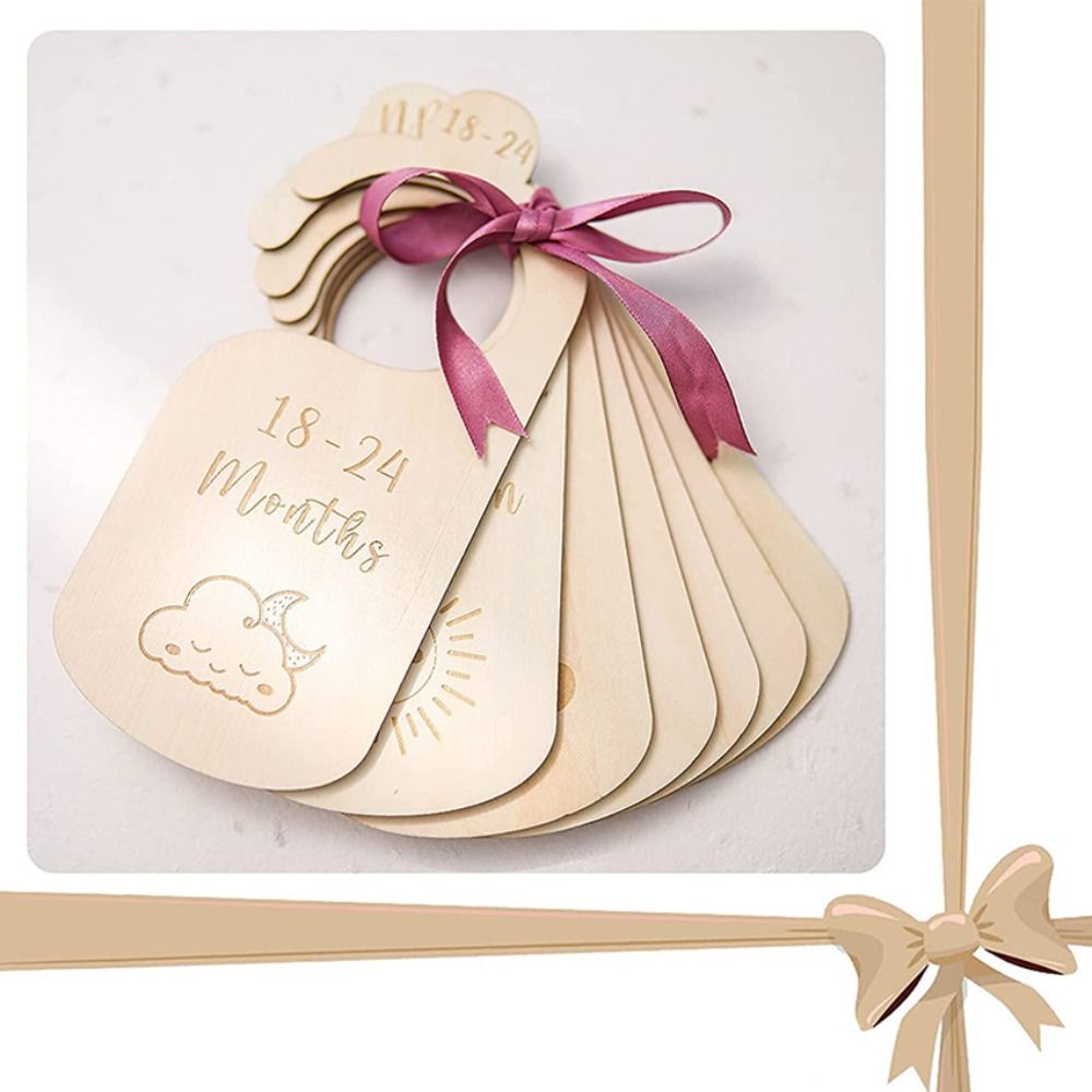 Baby Nursery Wardrobe - 7/8Pcs Wood Baby Closet Divider Label