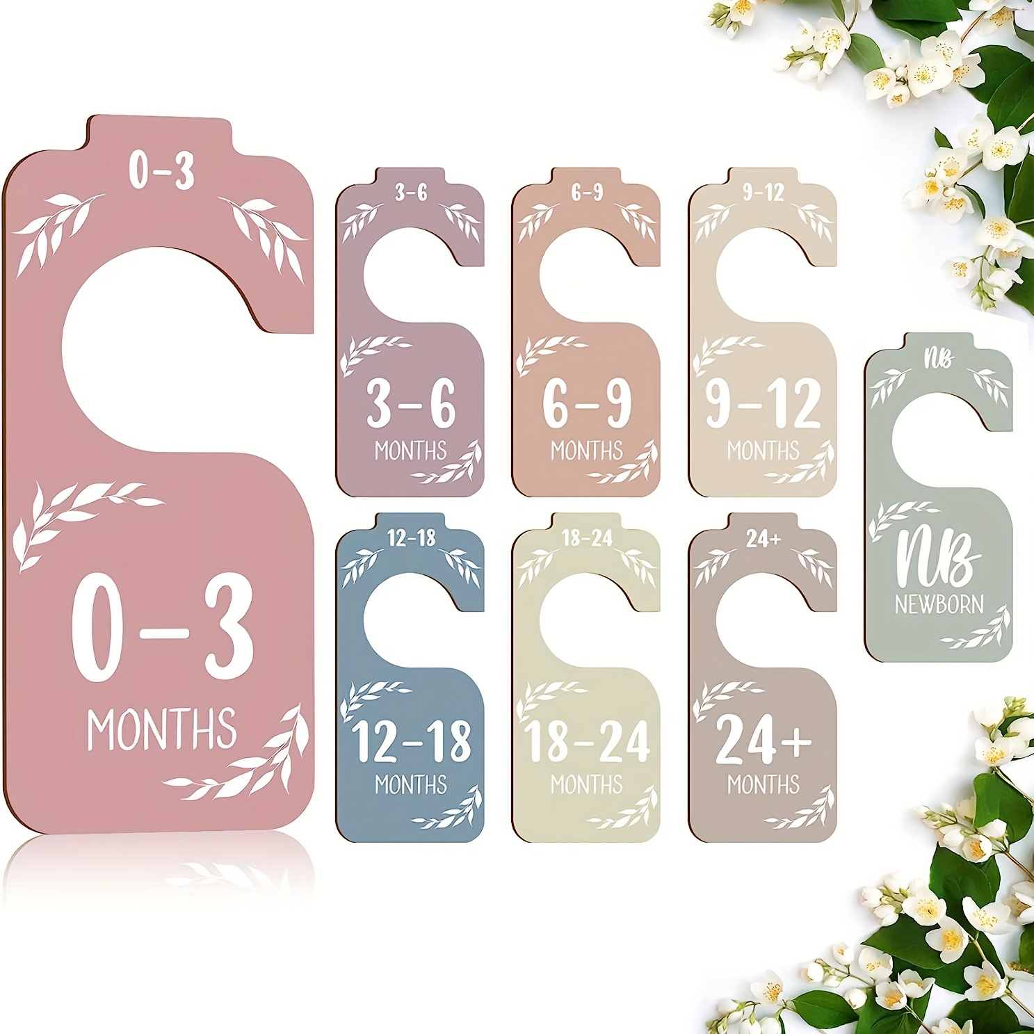 Baby Nursery Wardrobe - 8pcs Wooden Baby Closet Dividers For