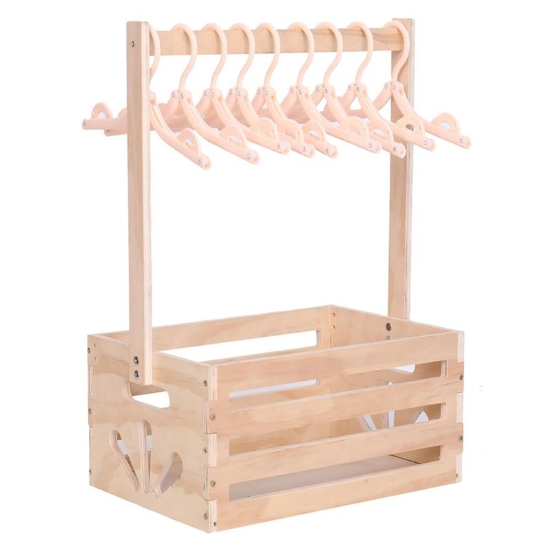 Baby Nursery Basket - Wooden Baby Shower Gift Basket With