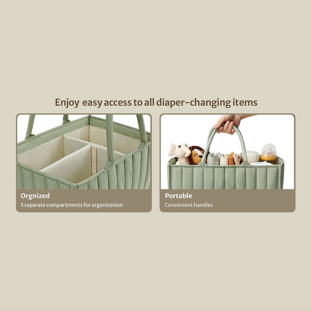 Baby Nursery Handles - Large Capacity Baby Diaper Storage Bag