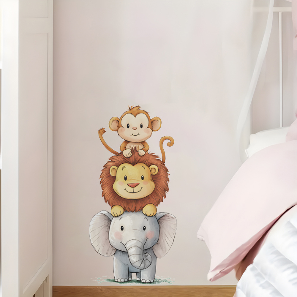 Cute Forest Animals Wall Stick - Baby Nursery Wall Stickers 评论和价格