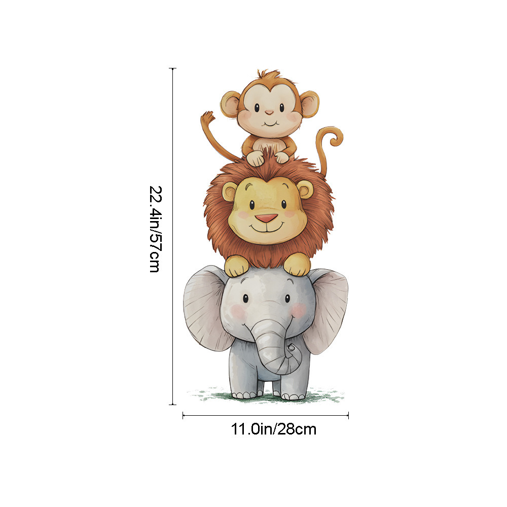 Cute Forest Animals Wall Stick - Baby Nursery Wall Stickers 评论和价格