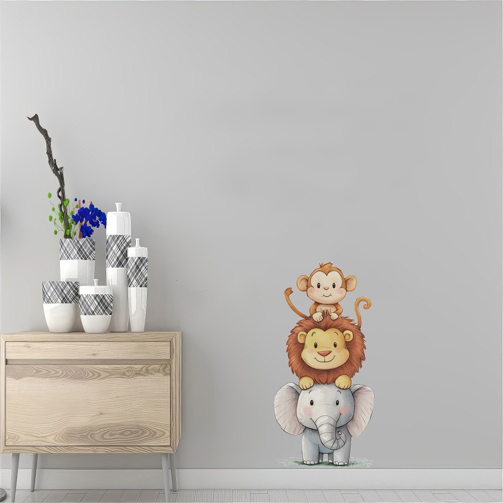 Cute Forest Animals Wall Stick - Baby Nursery Wall Stickers 评论和价格