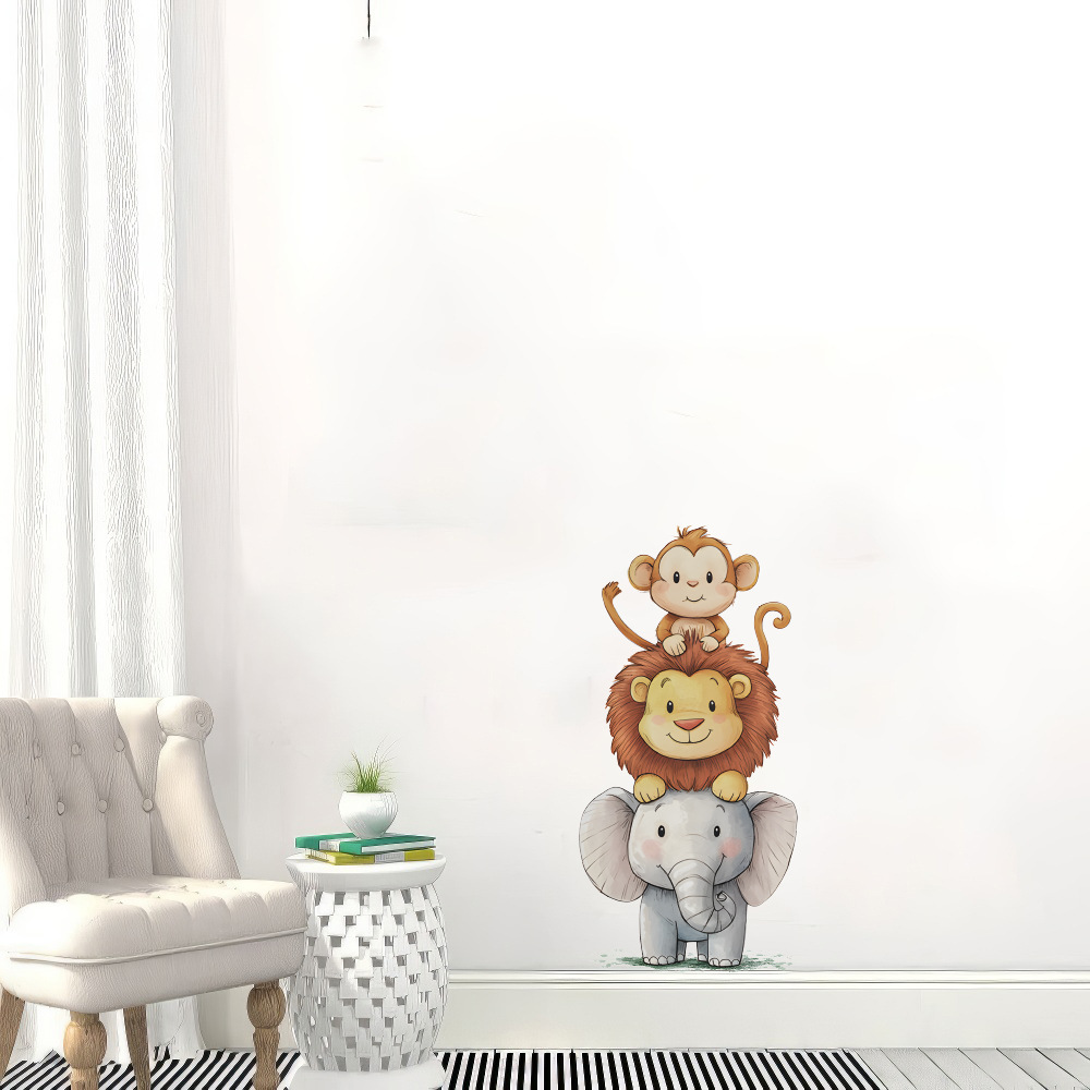 Cute Forest Animals Wall Stick - Baby Nursery Wall Stickers 评论和价格