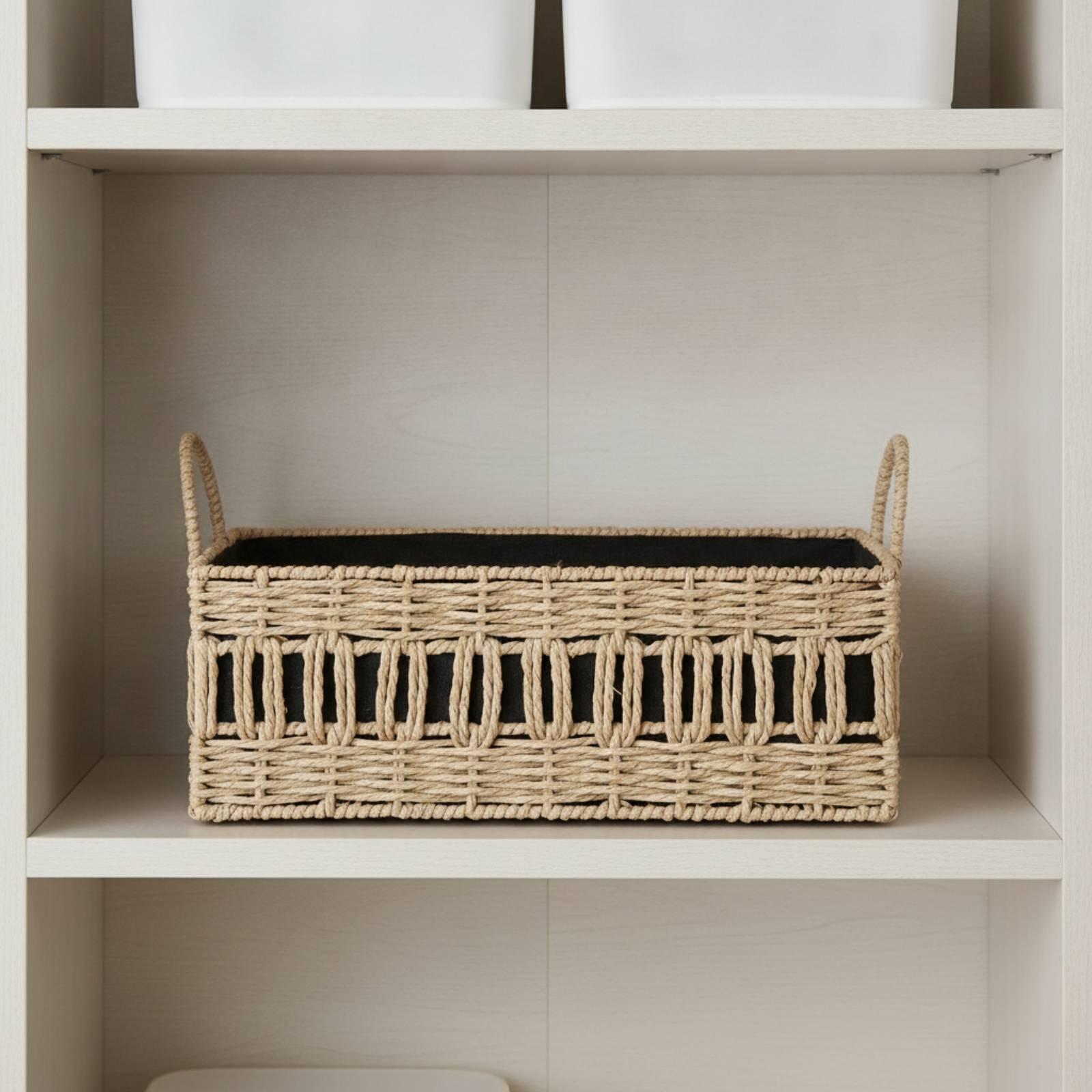 Woven Storage Basket with Hand - Baby Nursery Handles 评论和价格