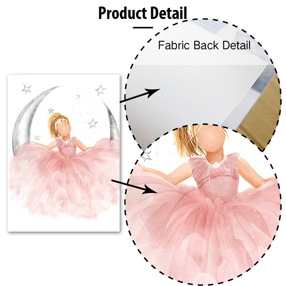 Pink Angel Girl Sun Moon Cloud - Baby Nursery Modern 评论和价格