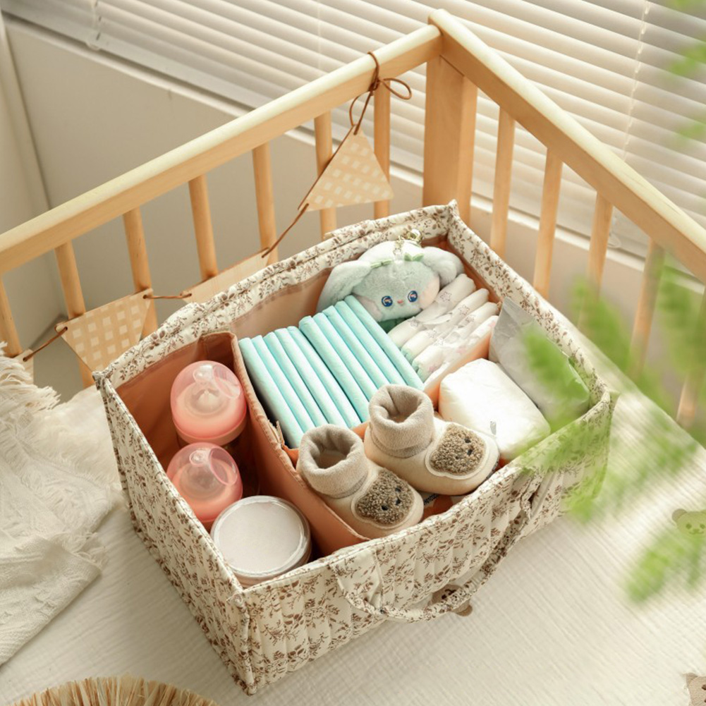 Floral Nursery Storage Basket  - Baby Nursery Basket 评论和价格