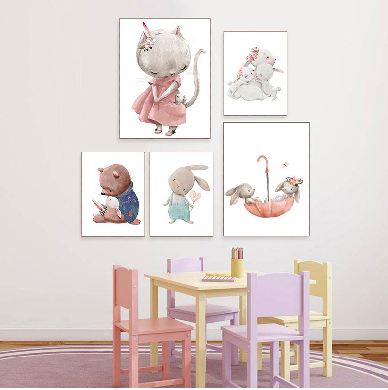 1PC frameless decorative art p - Baby Nursery Prints 评论和价格