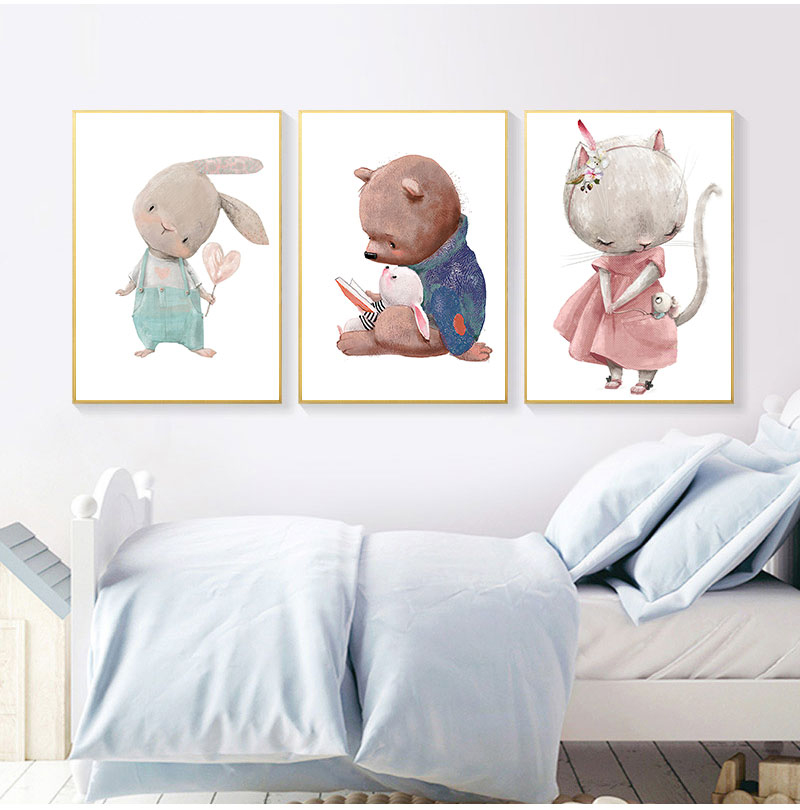 1PC frameless decorative art p - Baby Nursery Prints 评论和价格