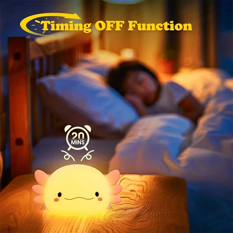 Cute Axolotl Night Light Silic - Baby Nursery Equipment 评论和价格