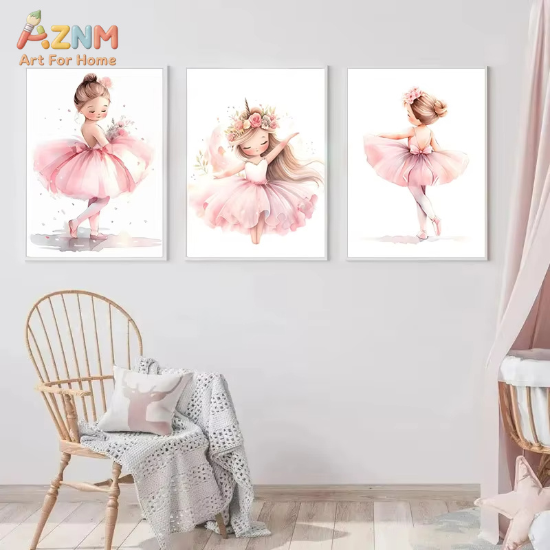1PC,Pink Ballerina Girl Unicor - Baby Unicorn Nursery 评论和价格
