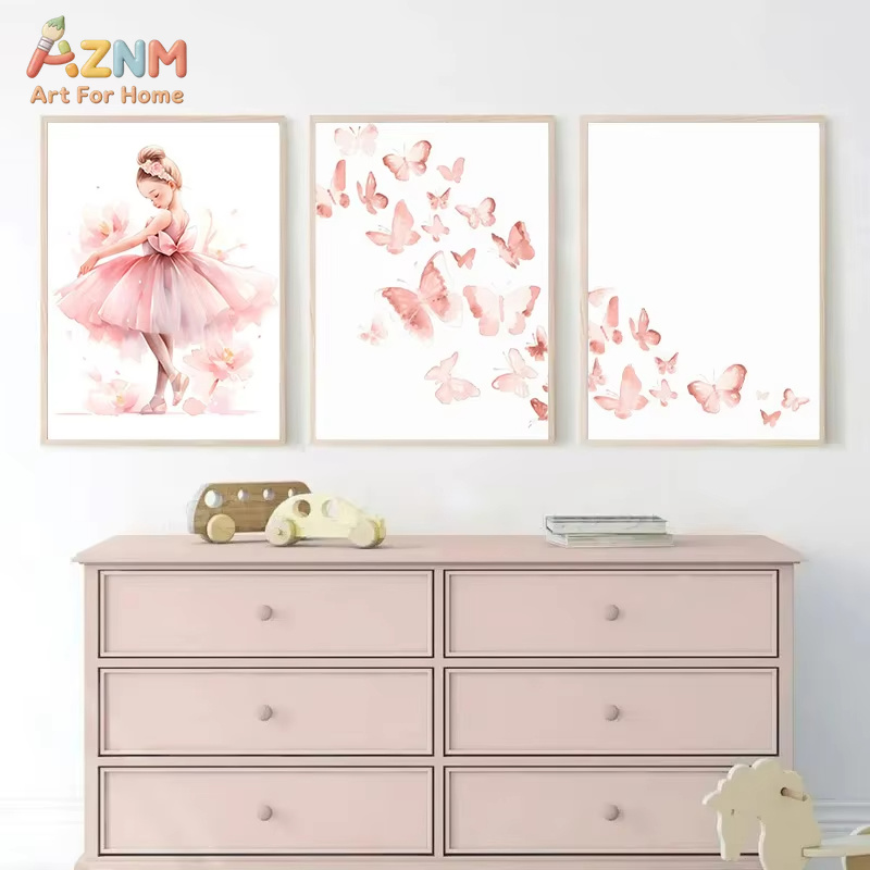 1PC,Pink Ballerina Girl Unicor - Baby Unicorn Nursery 评论和价格