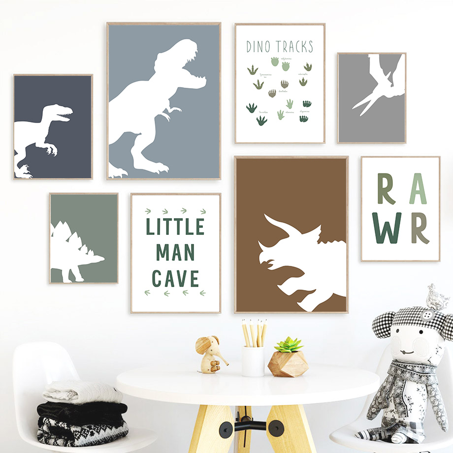 (2D canvas painting)Jurassic D - Baby Nursery Quotes Wall Art 评论和价格