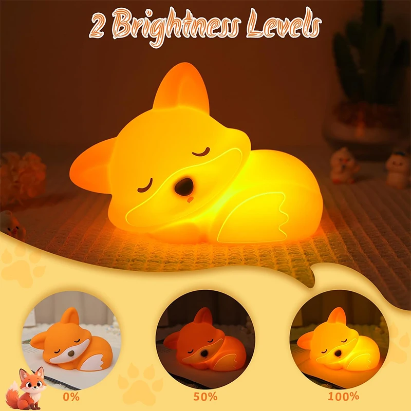 Cute Fox Animal Night Light Si - Baby Nursery Equipment 评论和价格
