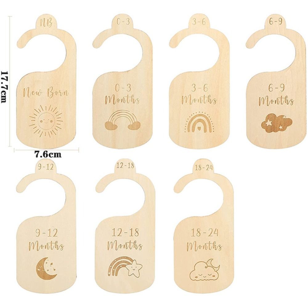 7/8Pcs Wood Baby Closet Divide - Baby Nursery Wardrobe 评论和价格