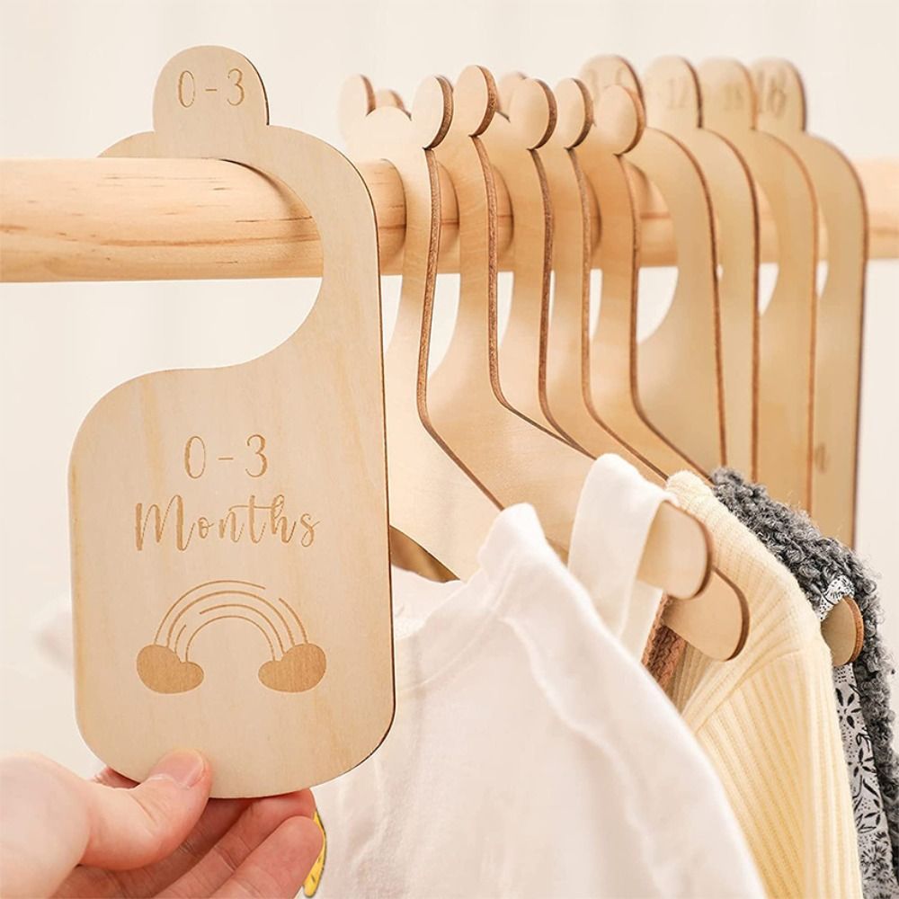7/8Pcs Wood Baby Closet Divide - Baby Nursery Wardrobe 评论和价格