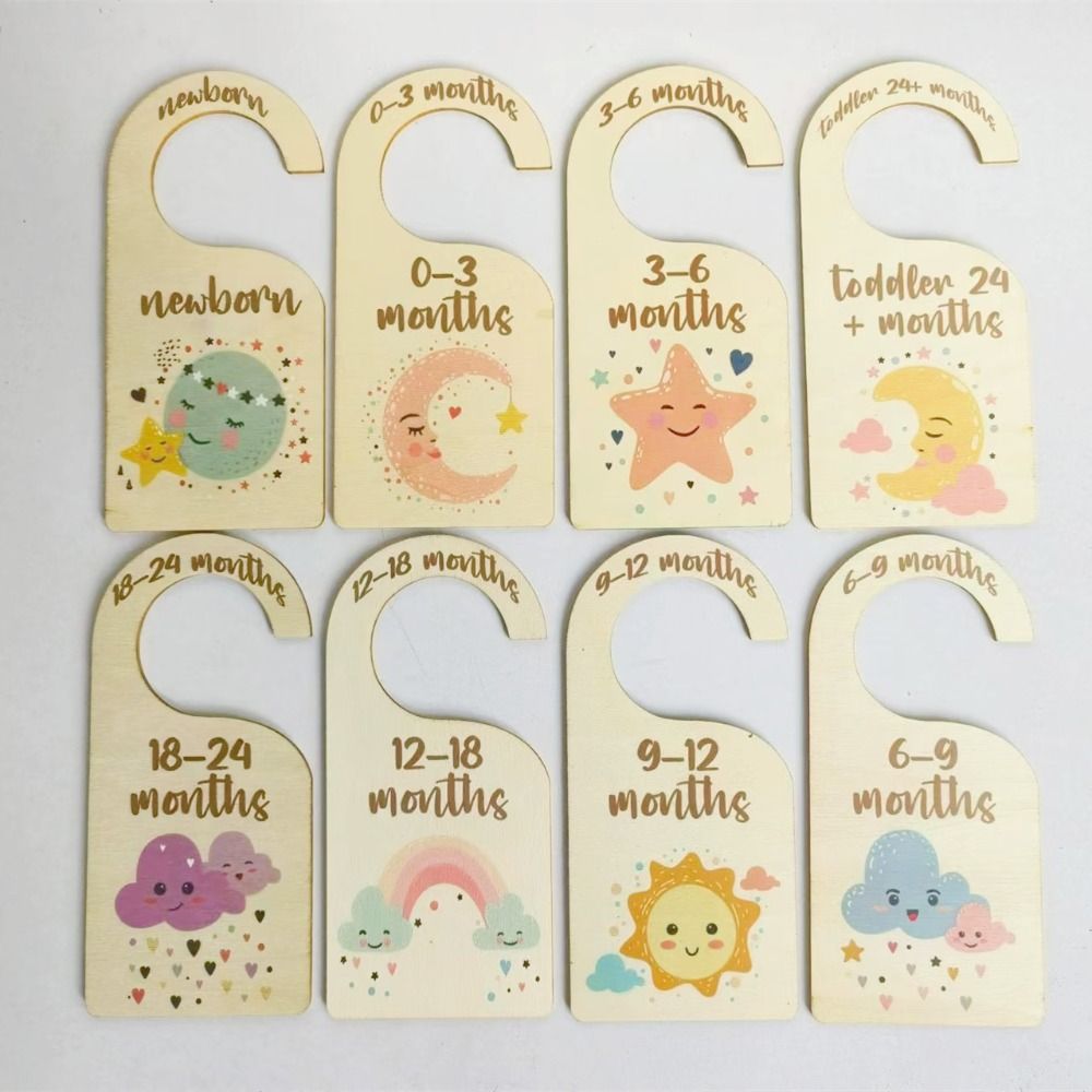 7/8Pcs Wood Baby Closet Divide - Baby Nursery Wardrobe 评论和价格