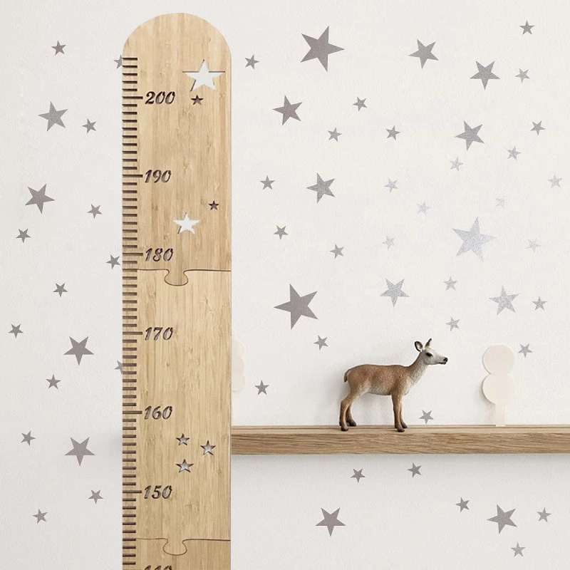5 Sheets Nordic Wooden Kids He - Baby Nursery Wall Stickers 评论和价格