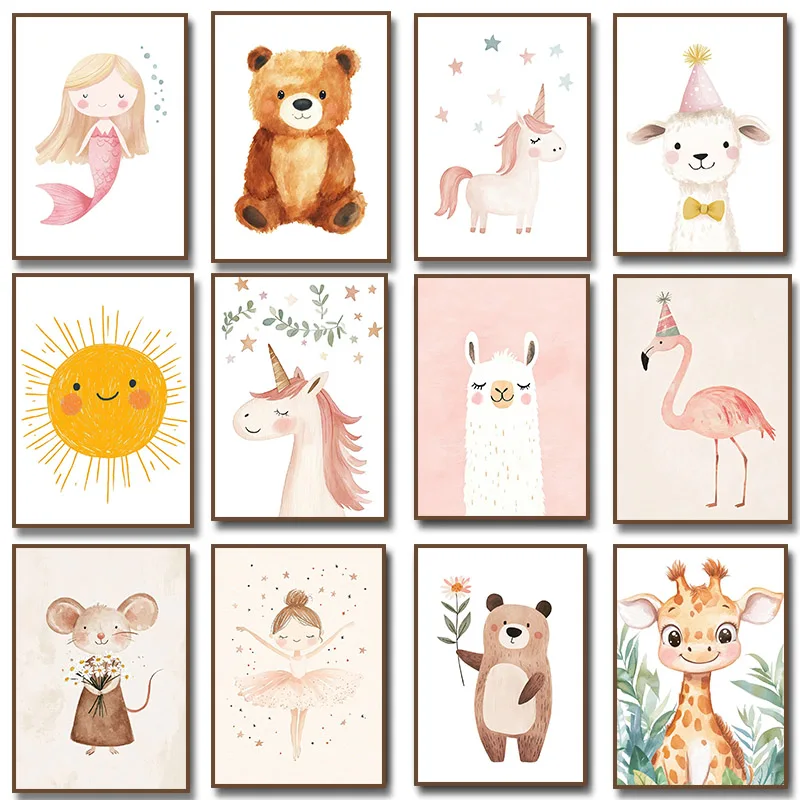 Pink Ballerina with Stars Unic - Baby Unicorn Nursery 评论和价格