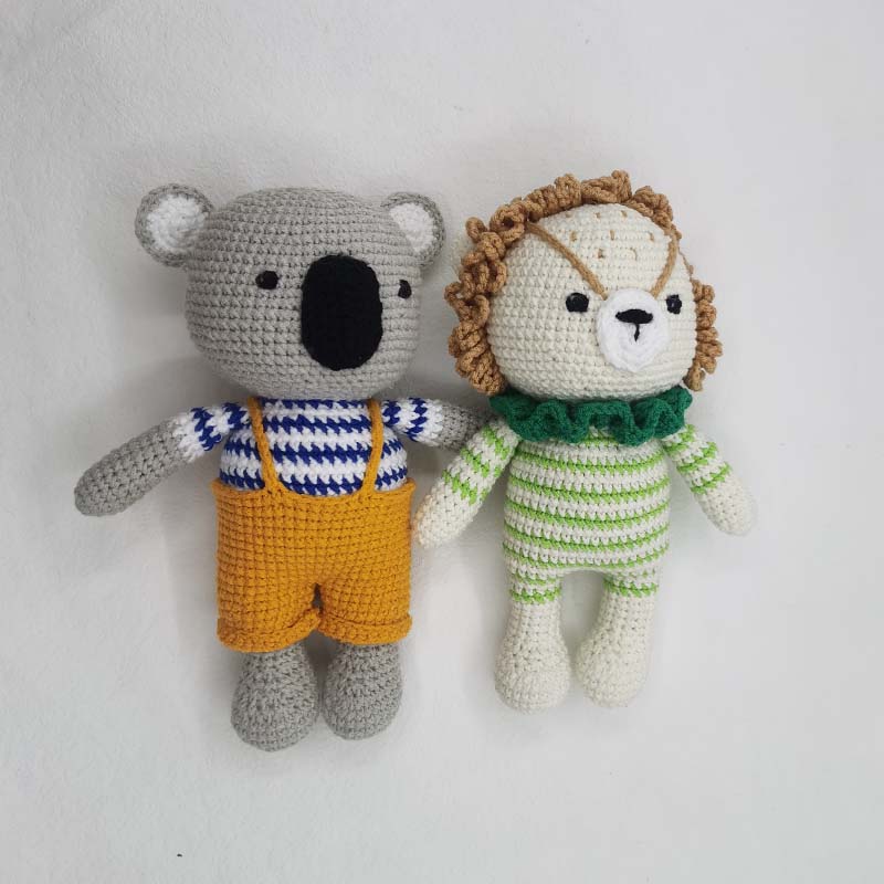 Baby Crochet Stuffed Lion Koal - Baby Nursery Dolls 评论和价格