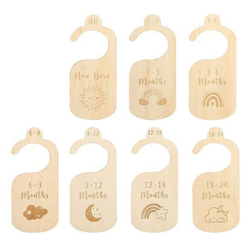 7/8Pcs Wood Baby Closet Divide - Baby Nursery Wardrobe 评论和价格
