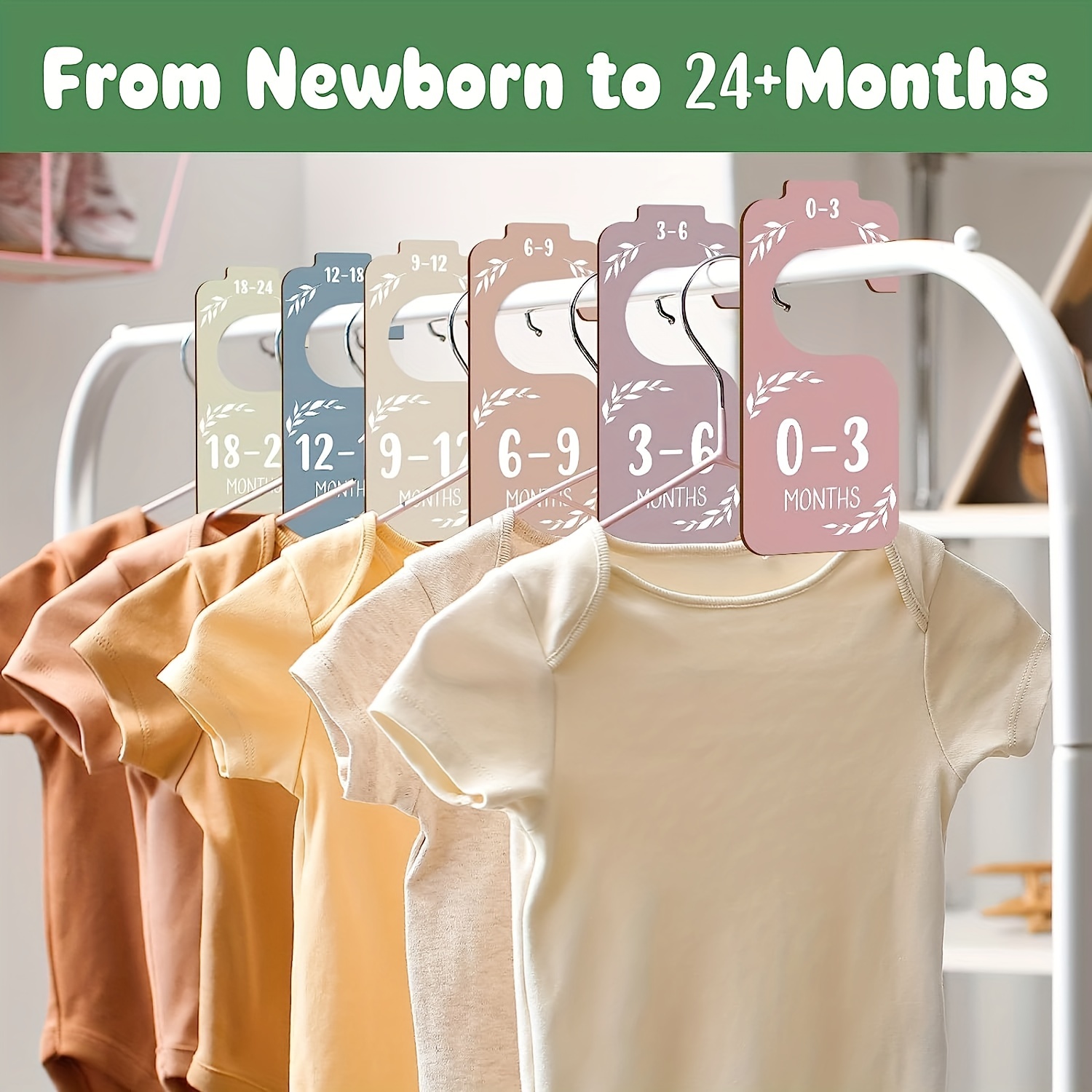 8pcs Wooden Baby Closet Divide - Baby Nursery Wardrobe 评论和价格
