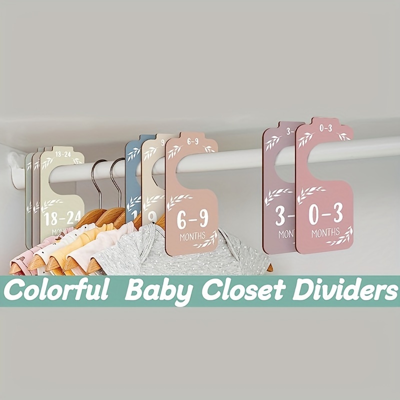 8pcs Wooden Baby Closet Divide - Baby Nursery Wardrobe 评论和价格