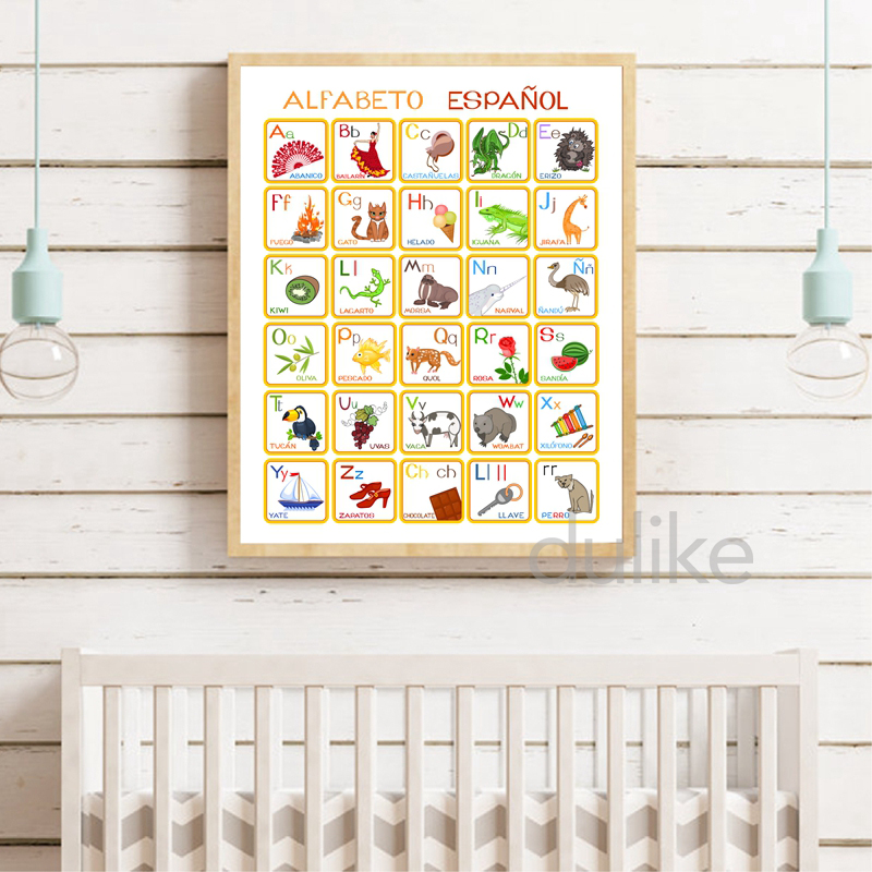 Spanish Kids Bedroom Art Decor - Baby Nursery Quotes Wall Art 评论和价格