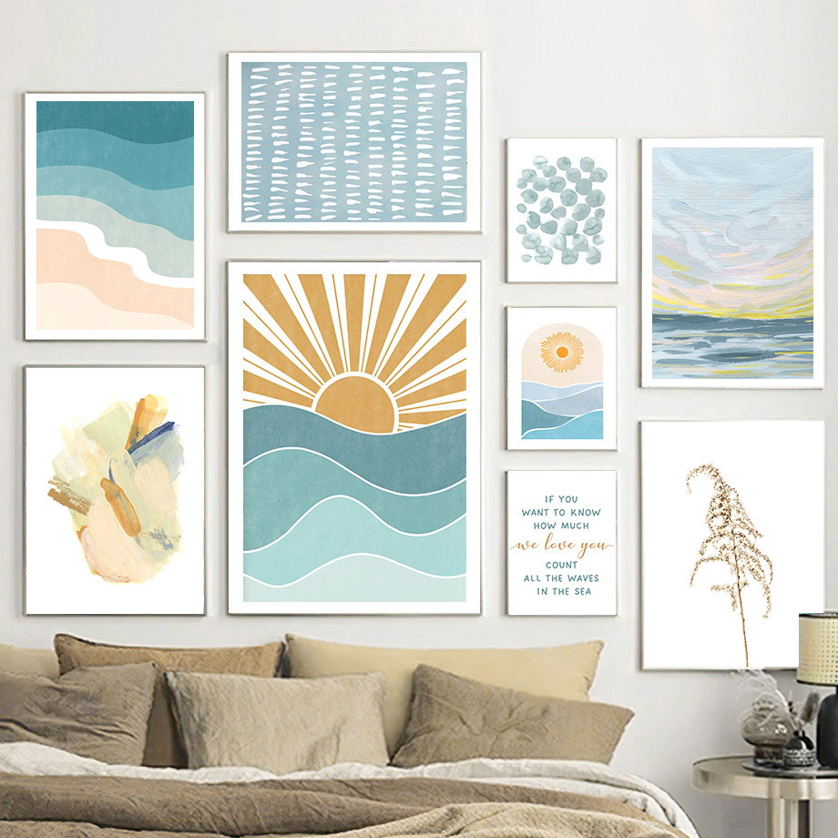 Sunrise Sunset Beach Ocean Quo - Baby Nursery Quotes Wall Art 评论和价格