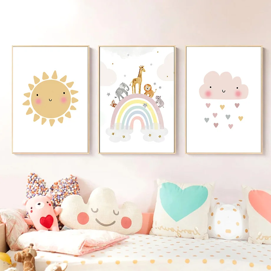 Giraffe Elephant Hot Balloon S - Baby Nursery Prints 评论和价格