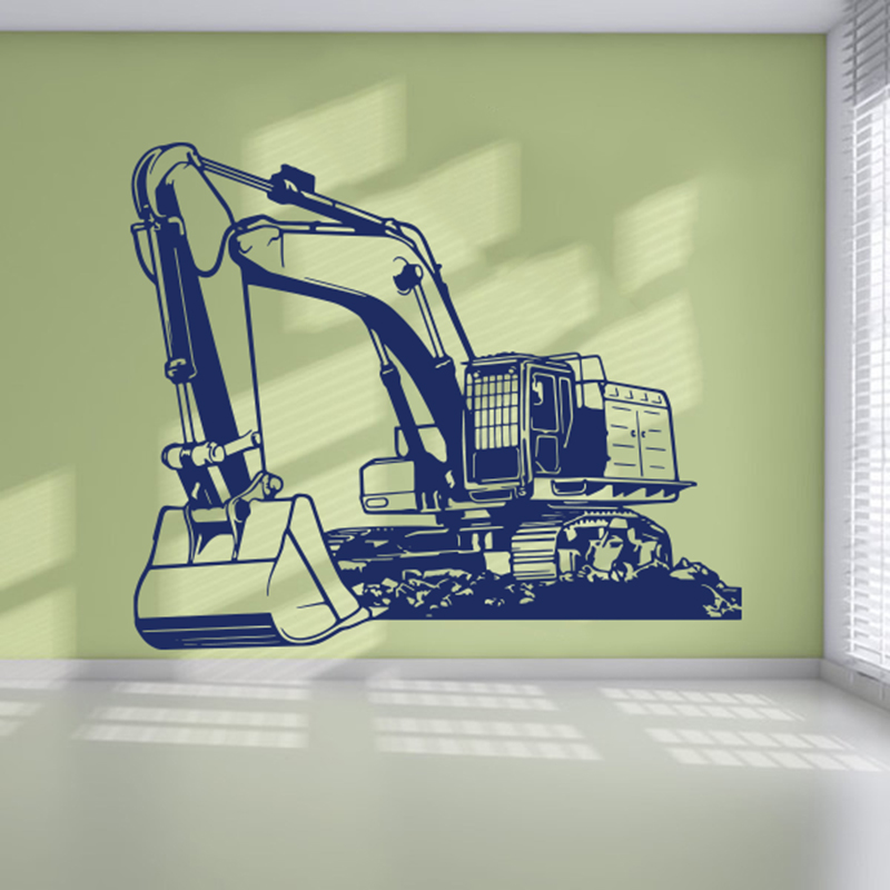Large Heavy Equipmen Excavator - Baby Nursery Wall Stickers 评论和价格