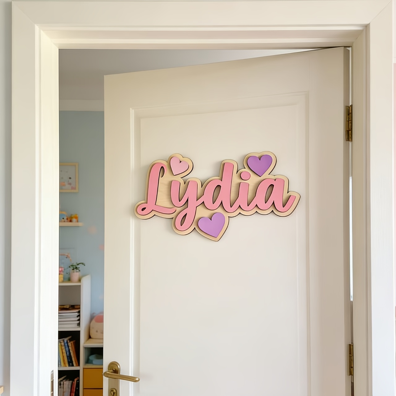 Personalized Gradient Heart Na - Baby Nursery Baby 评论和价格