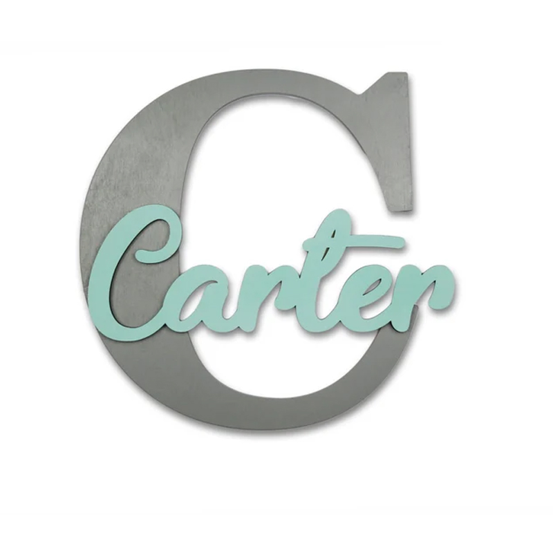 Wooden Letters, Baby Nursery W - Baby Nursery Modern 评论和价格