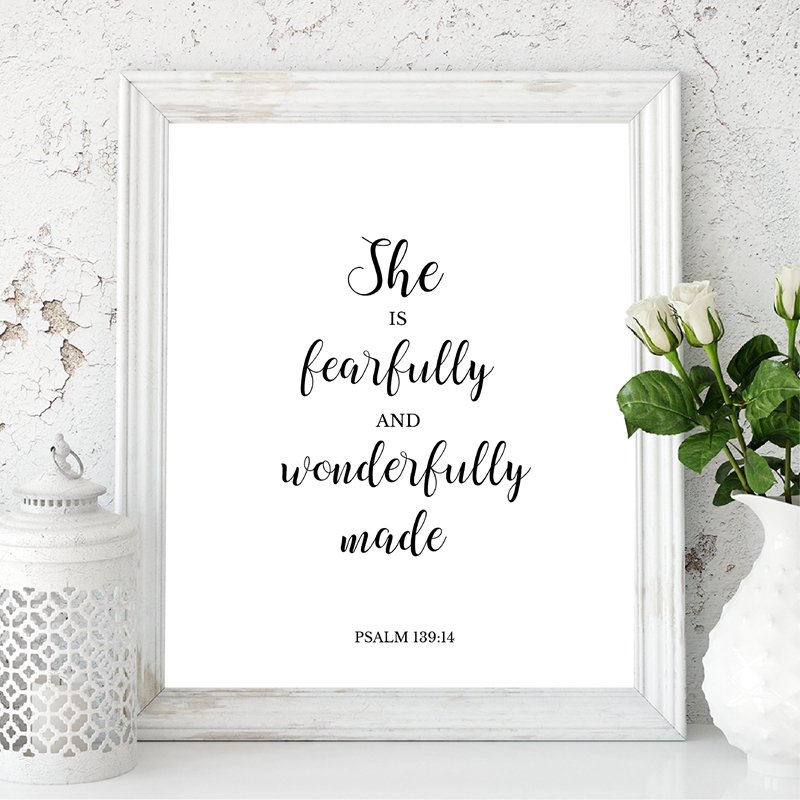Bible Verses Quote Christian W - Baby Nursery Quotes Wall Art 评论和价格