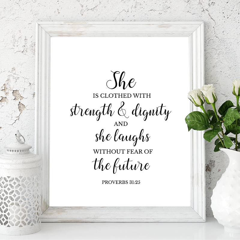 Bible Verses Quote Christian W - Baby Nursery Quotes Wall Art 评论和价格