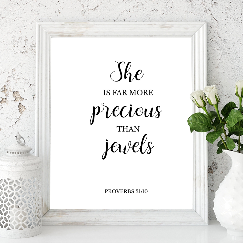 Bible Verses Quote Christian W - Baby Nursery Quotes Wall Art 评论和价格