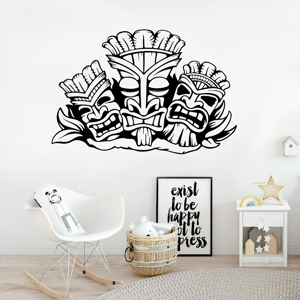 Hawaiian Totem Wall Sticker Al - Baby Nursery Wall Stickers 评论和价格