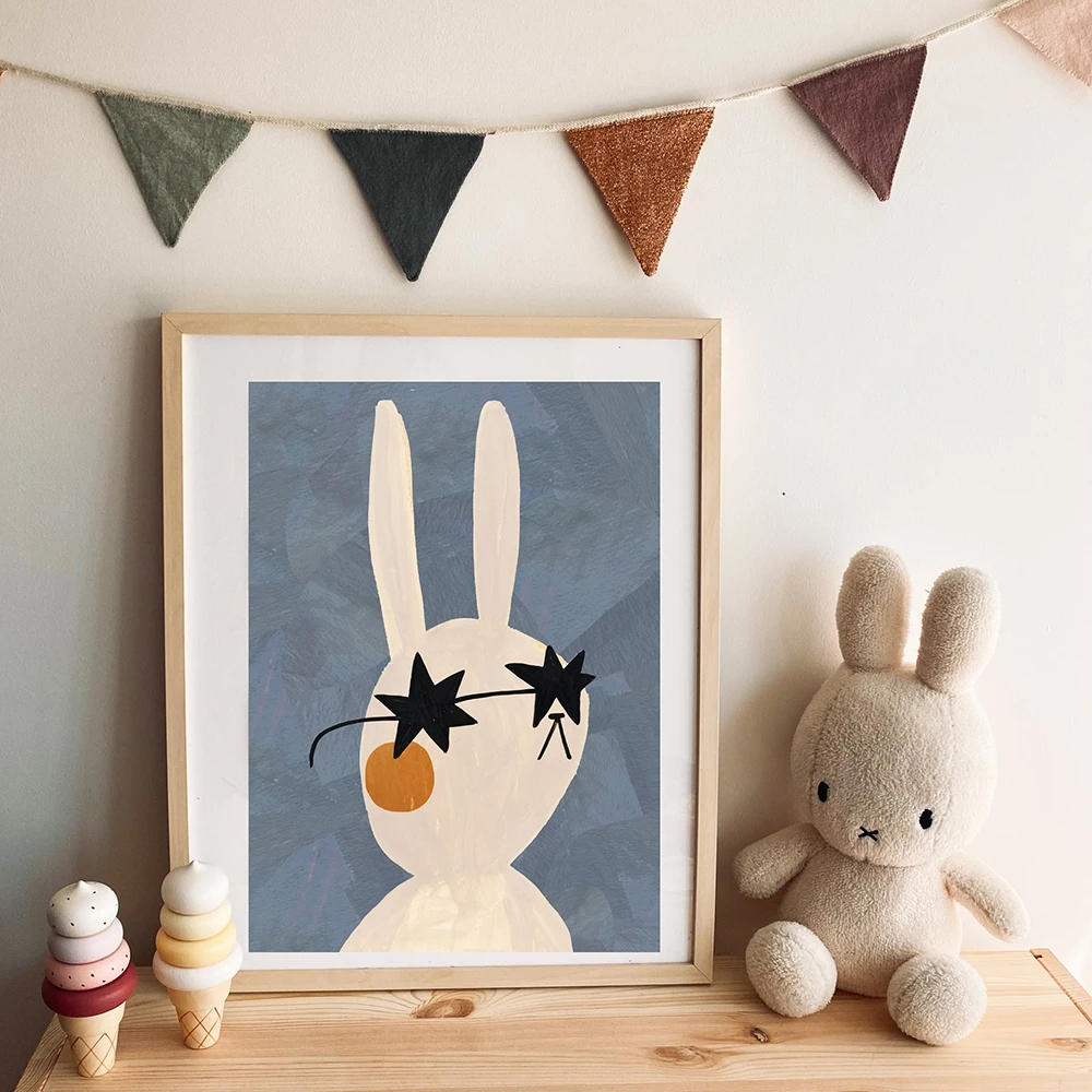 1PC Frameless Funny Cartoon Ra - Baby Nursery Quotes Wall Art 评论和价格