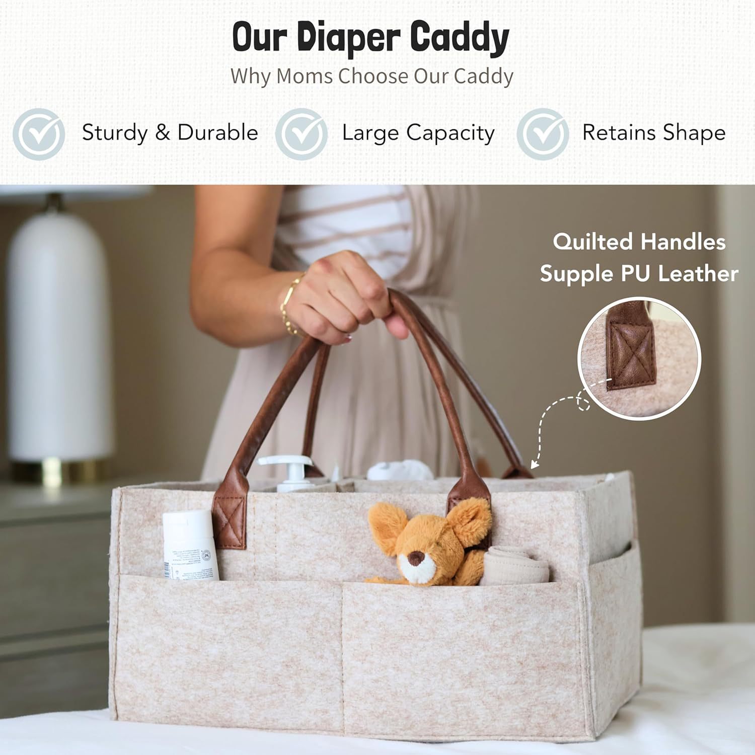 Baby Felt Storage Nursery Orga - Baby Nursery Basket 评论和价格