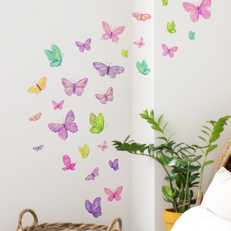 Romantic butterfly Wall Sticke - Baby Nursery Wall Stickers 评论和价格