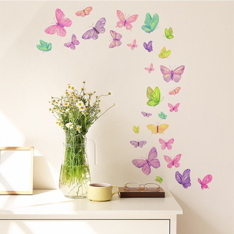 Romantic butterfly Wall Sticke - Baby Nursery Wall Stickers 评论和价格