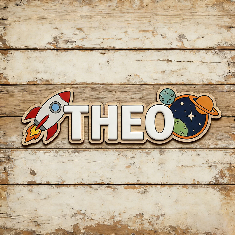 Personalized Space Rocket Name - Baby Nursery Baby 评论和价格