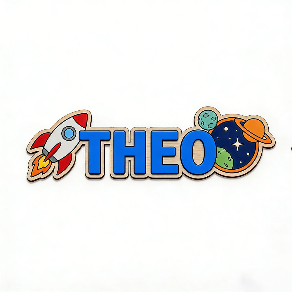 Personalized Space Rocket Name - Baby Nursery Baby 评论和价格