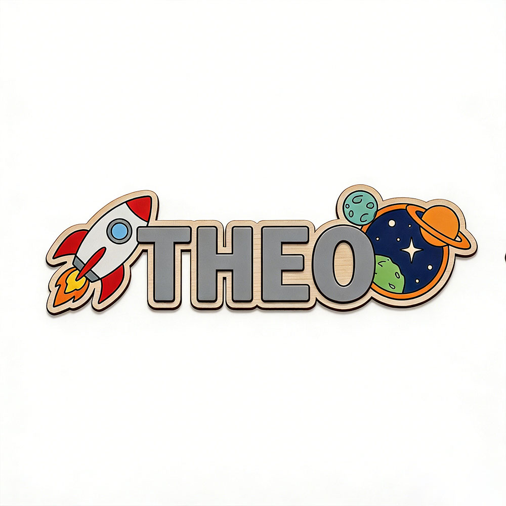 Personalized Space Rocket Name - Baby Nursery Baby 评论和价格