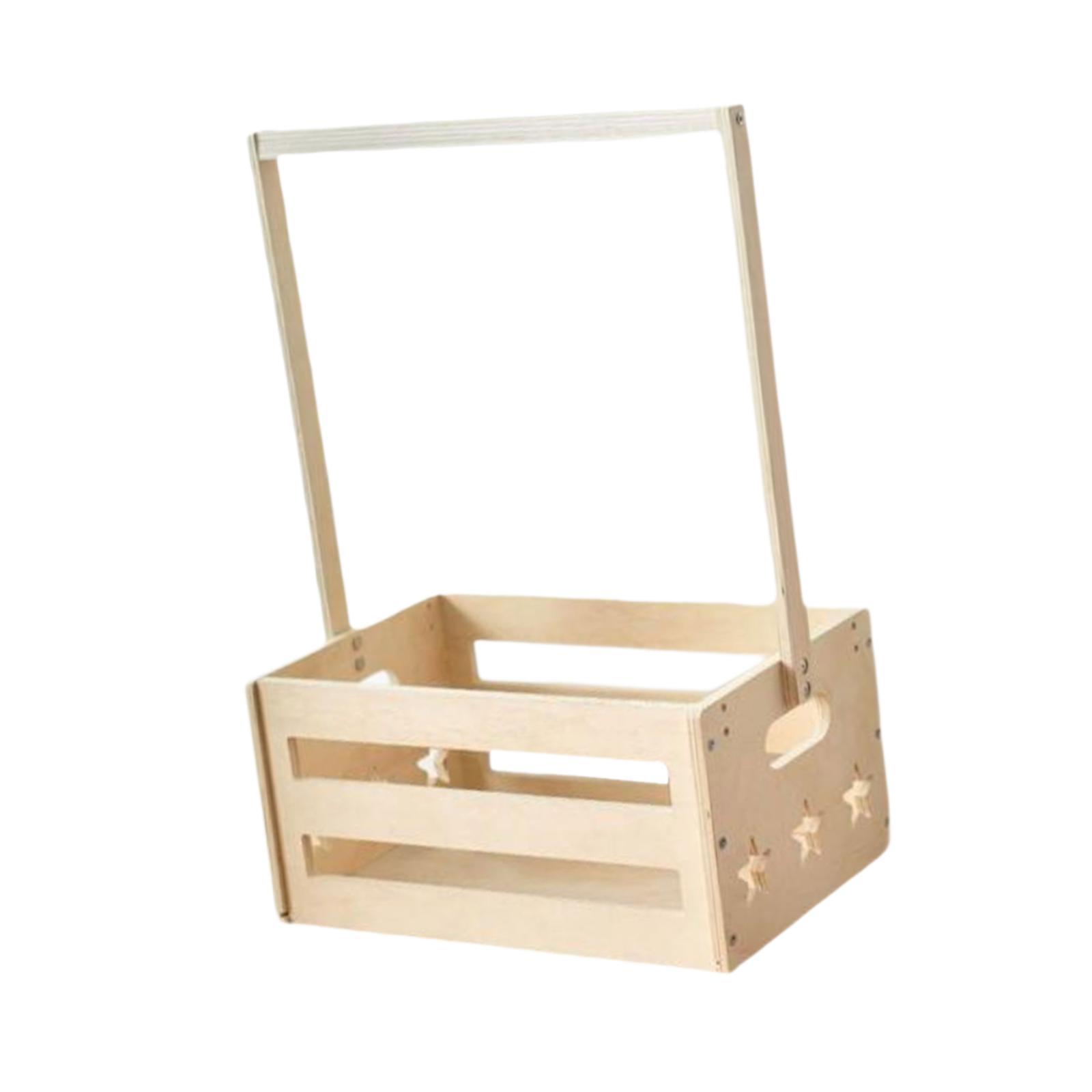 Wooden Storage Basket with Han - Baby Nursery Handles 评论和价格