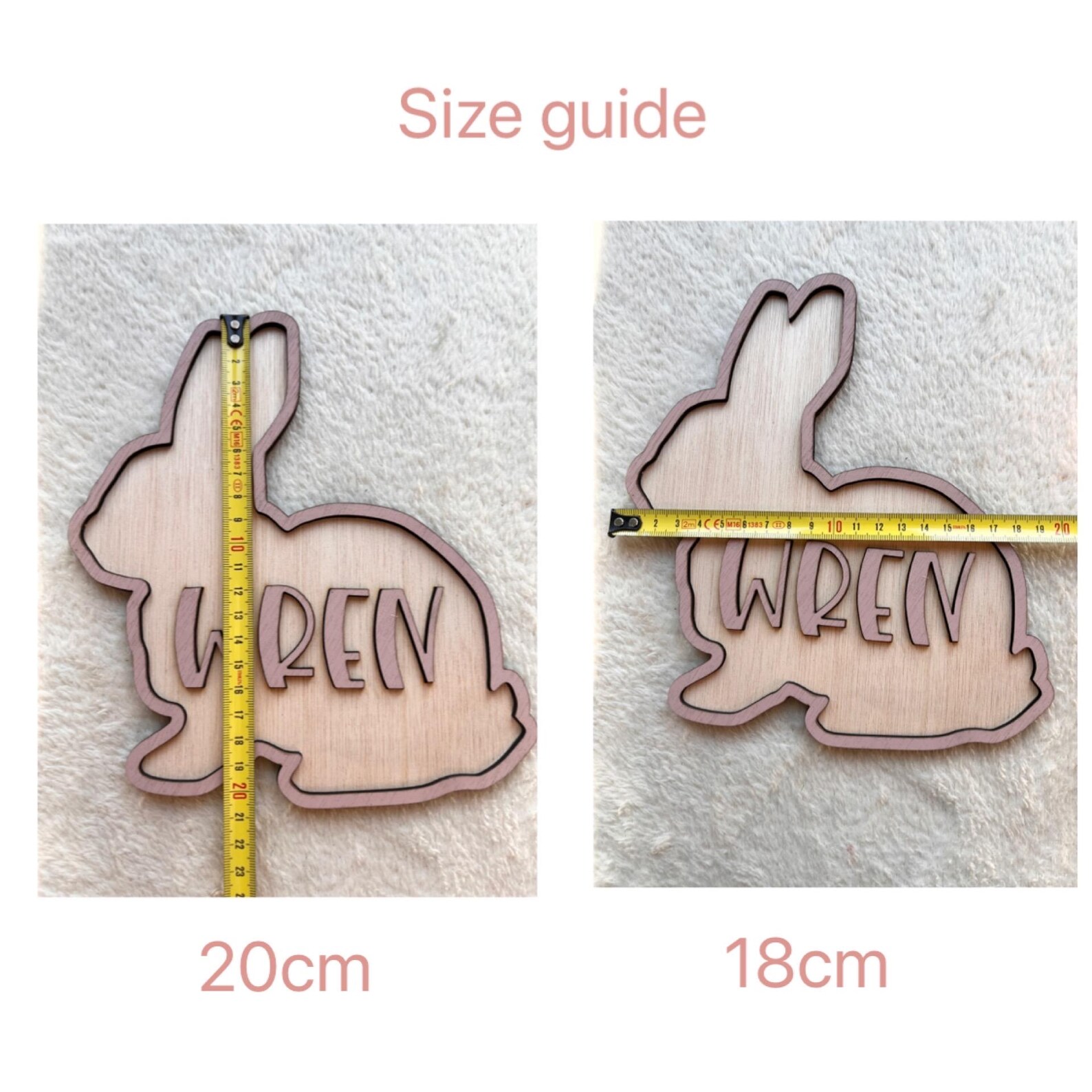 Personalized Bunny Name Wooden - Baby Nursery Baby 评论和价格