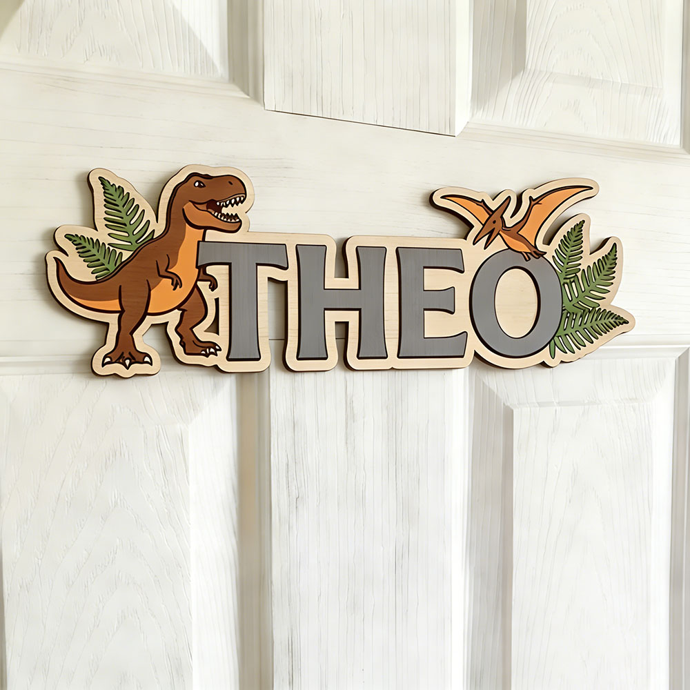 Personalized Dinosaur Name Sig - Baby Nursery Baby 评论和价格