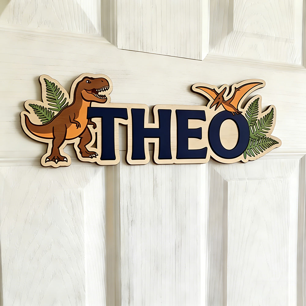 Personalized Dinosaur Name Sig - Baby Nursery Baby 评论和价格