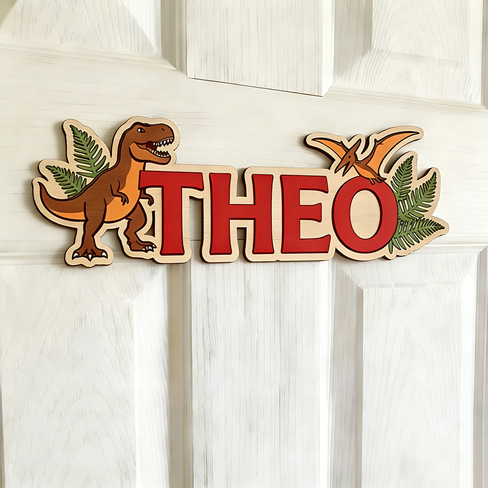 Personalized Dinosaur Name Sig - Baby Nursery Baby 评论和价格