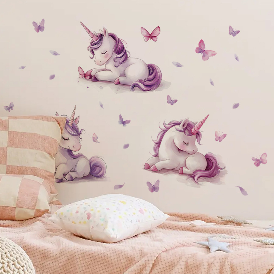 Cartoon Fantasy Unicorn Wall S - Baby Unicorn Nursery 评论和价格